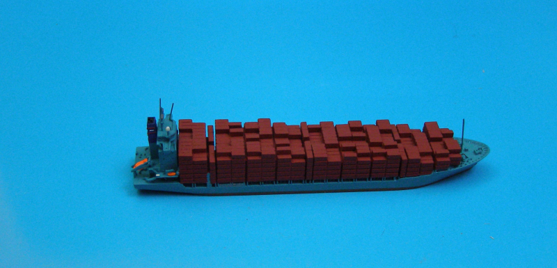 Containership "Contship Italy" (1 p.) GER 1994 in showcase from Jahnke / Bille 122